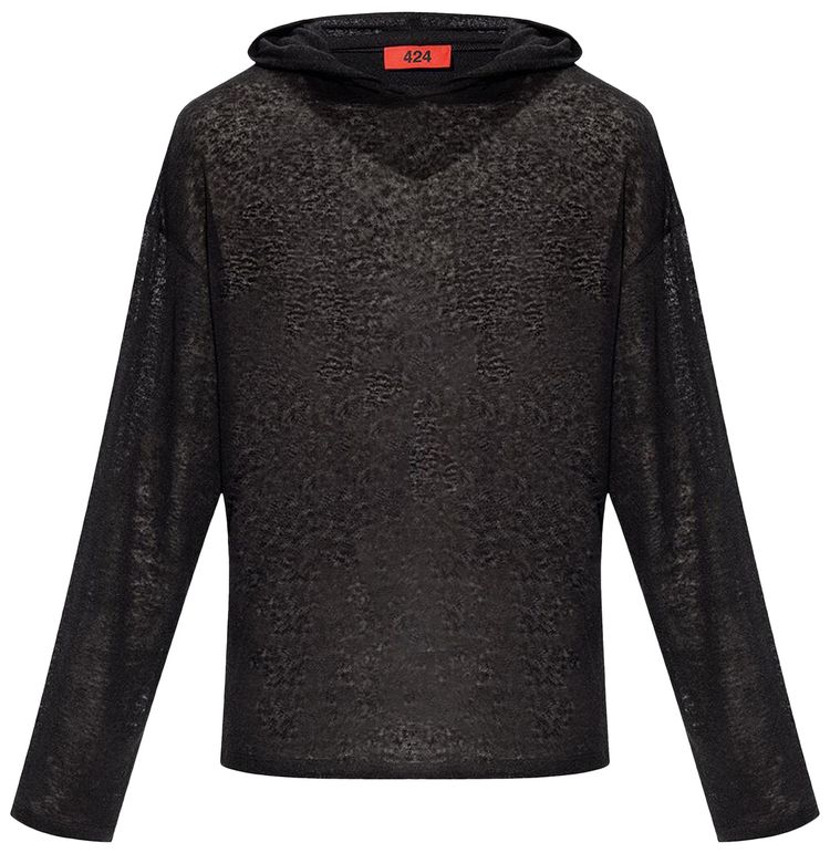 424 Mesh Hoodie Black