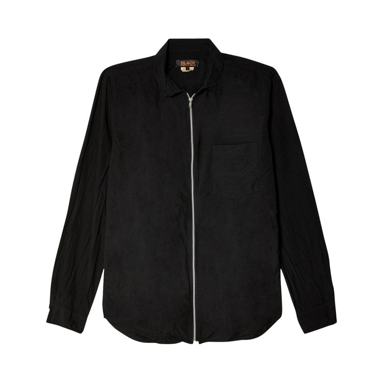 Comme des Garcons Black Long Sleeve Zip Shirt White
