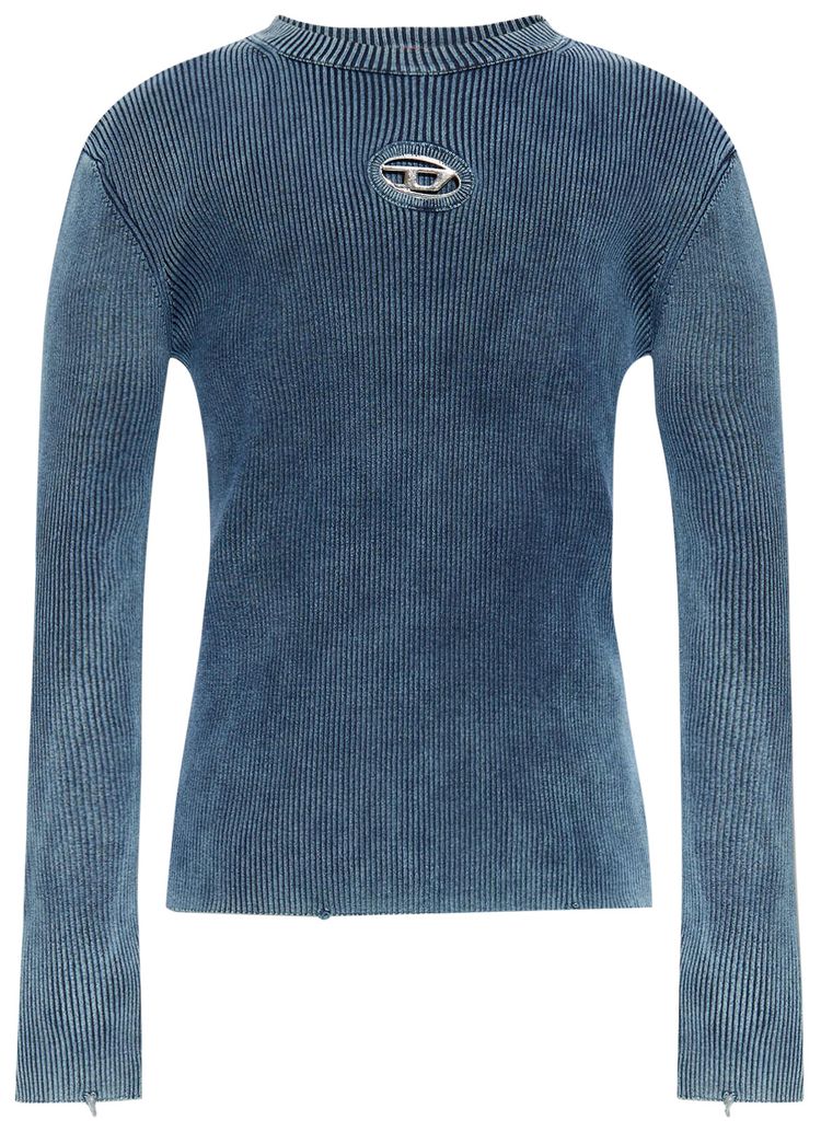 Diesel Ribbed Logo Sweater Blue