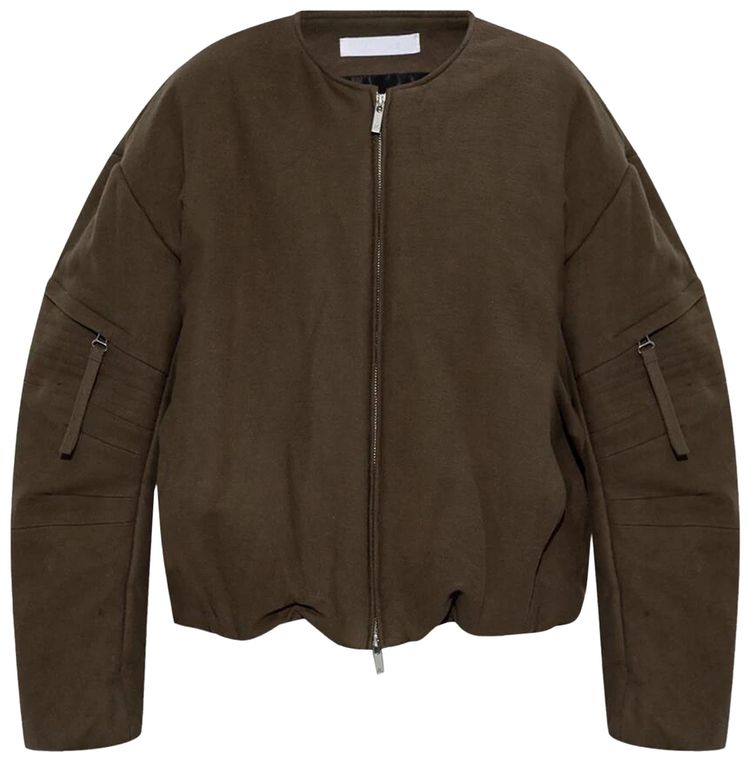 Helmut Lang Cocoon Bomber Jacket Green