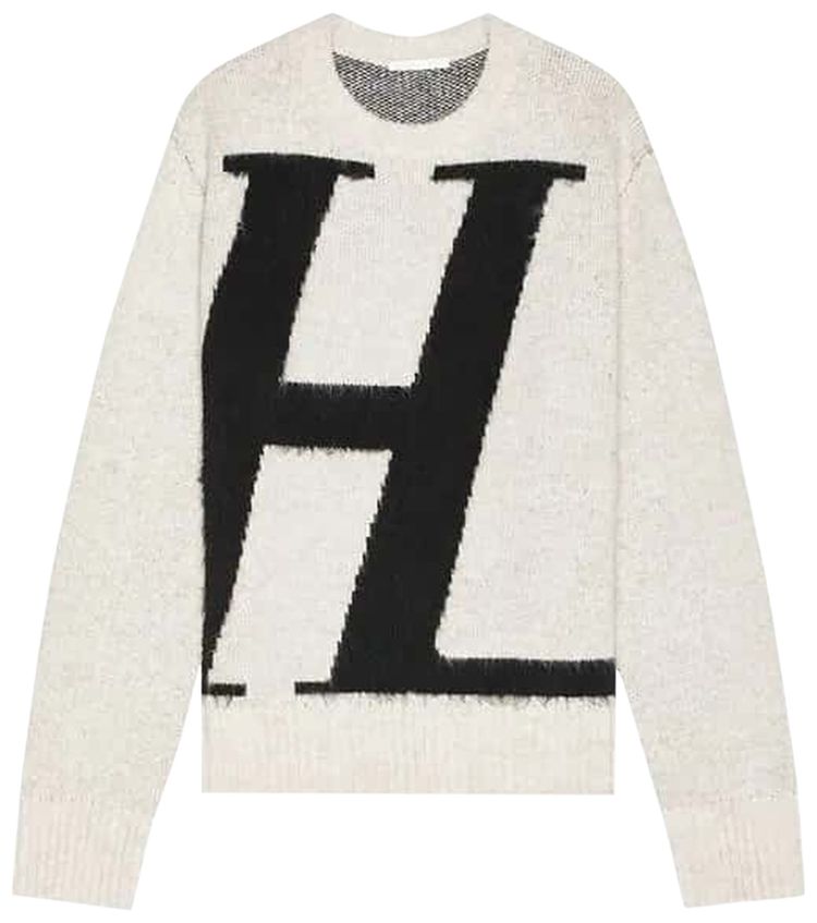 Helmut Lang Logo Brushed Sweater Grey