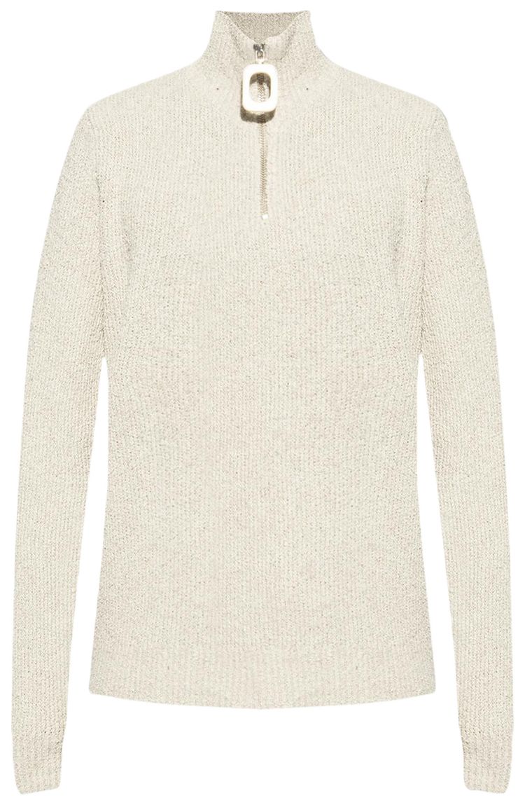 JW Anderson Boucle Henley Jumper Grey