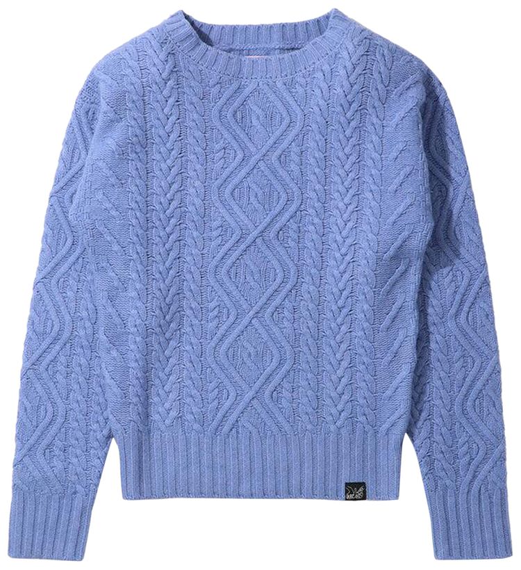 Martine Rose Knitted Boiled Cable Doll Crew Purple