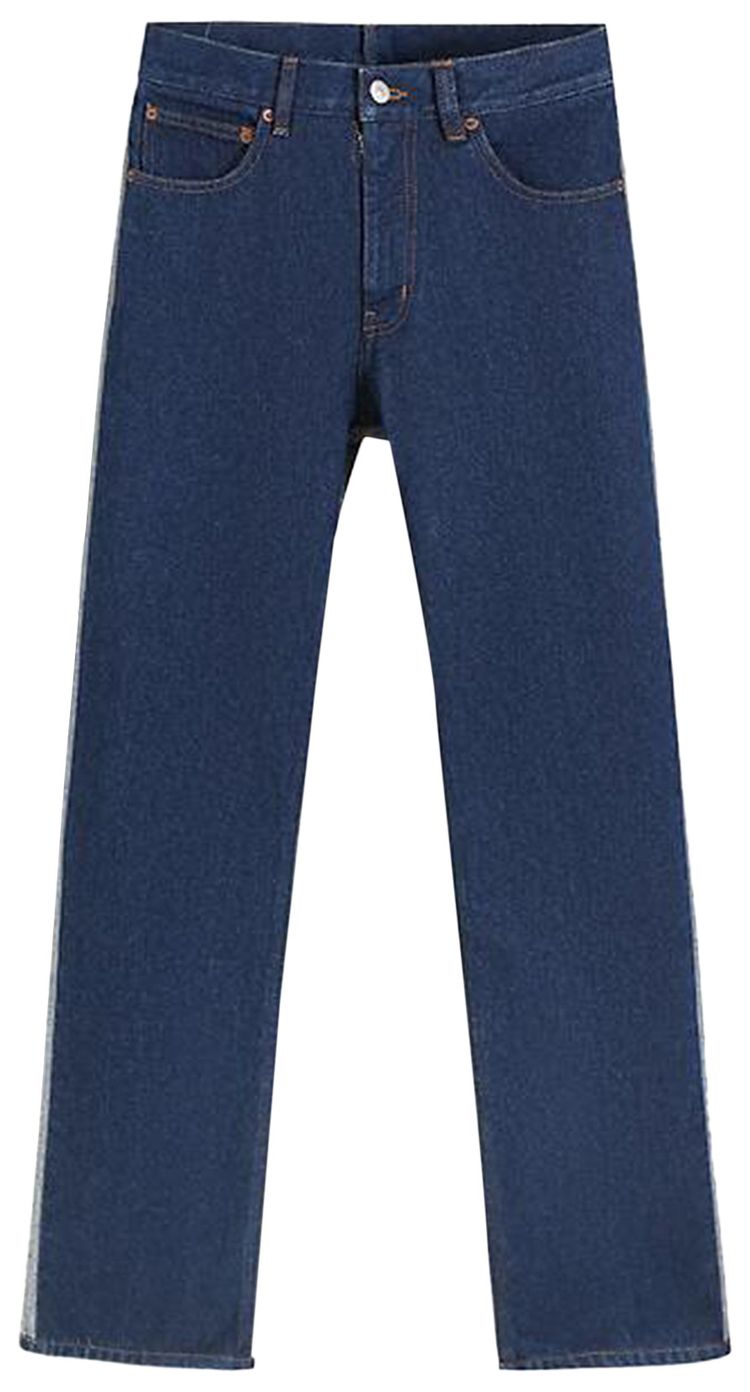 MM6 Maison Margiela Split Reversed Denim Trousers Blue