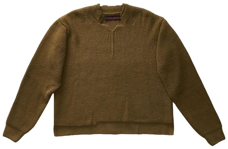 Ottolinger Open Knit Collar Sweater Green