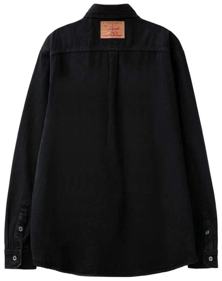 YProject Snap Off Denim Shirt Black