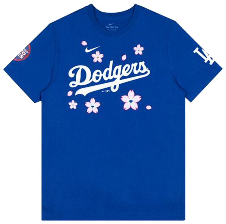 Nike x Takashi Murakami x MLB World Tour Tokyo Series 2025 Freeman Dodgers Short Sleeve Tee Blue