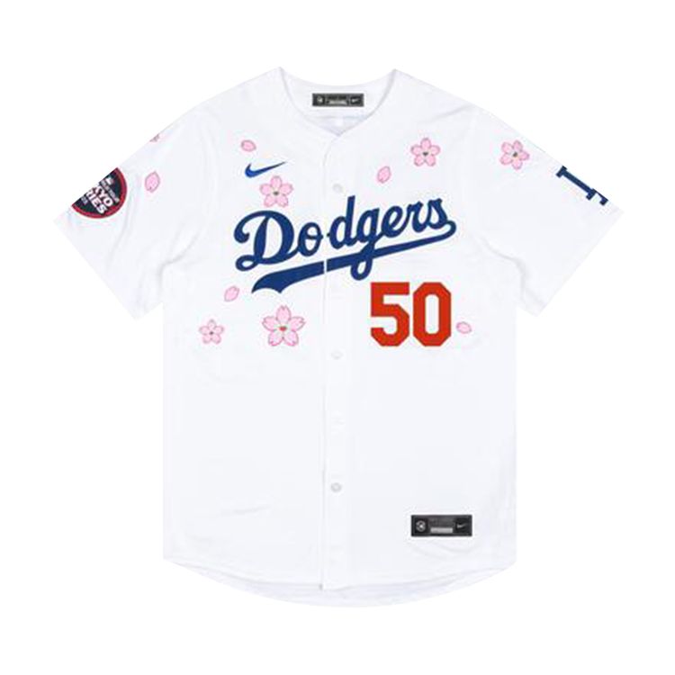 Nike x Takashi Murakami x MLB World Tour Tokyo Series 2025 Dodgers Betts Jersey White