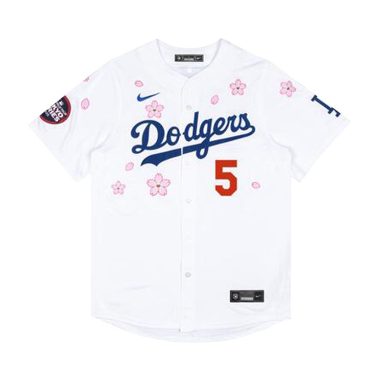 Nike x Takashi Murakami x MLB World Tour Tokyo Series 2025 Dodgers Freeman Jersey White
