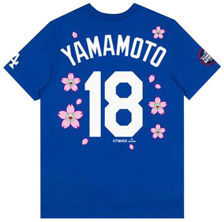Nike x Takashi Murakami x MLB World Tour Tokyo Series 2025 Yamamoto Dodgers Short Sleeve Tee Blue