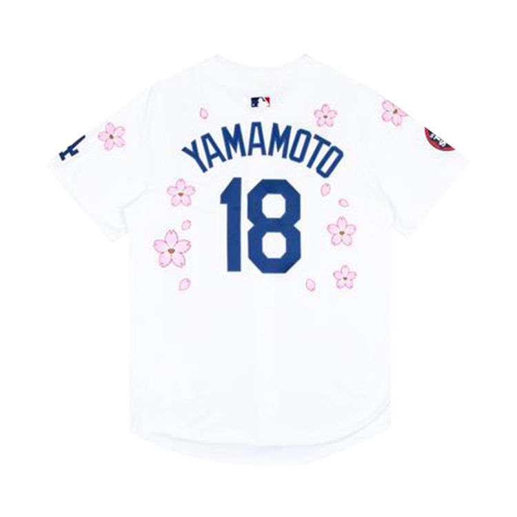Nike x Takashi Murakami x MLB World Tour Tokyo Series 2025 Dodgers Yamamoto Jersey White