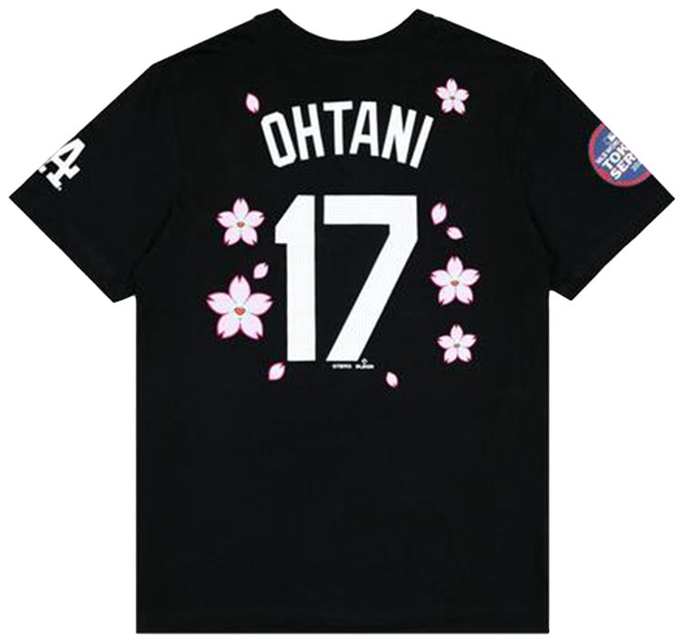 Nike x Takashi Murakami x MLB World Tour Tokyo Series 2025 Shohei Ohtani Dodgers Short Sleeve Tee Black
