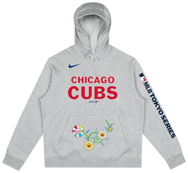 Nike x Takashi Murakami x MLB World Tour Tokyo Series 2025 Cubs Hoodie Grey