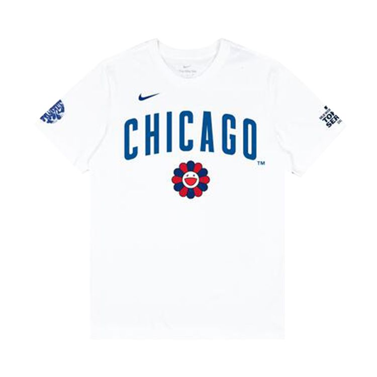 Nike x Takashi Murakami x MLB World Tour Tokyo Series 2025 Cubs Short Sleeve Tee White