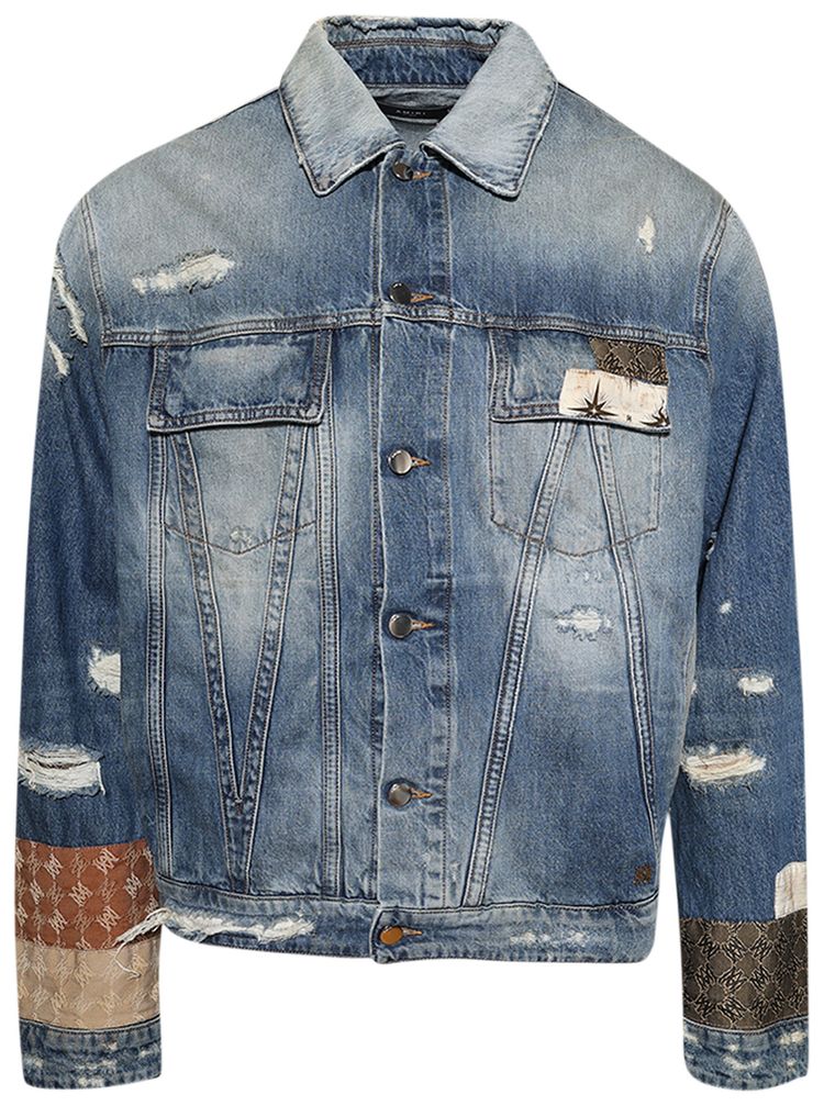 Amiri Quad Artpatch Trucker Jacket Nightshade Indigo