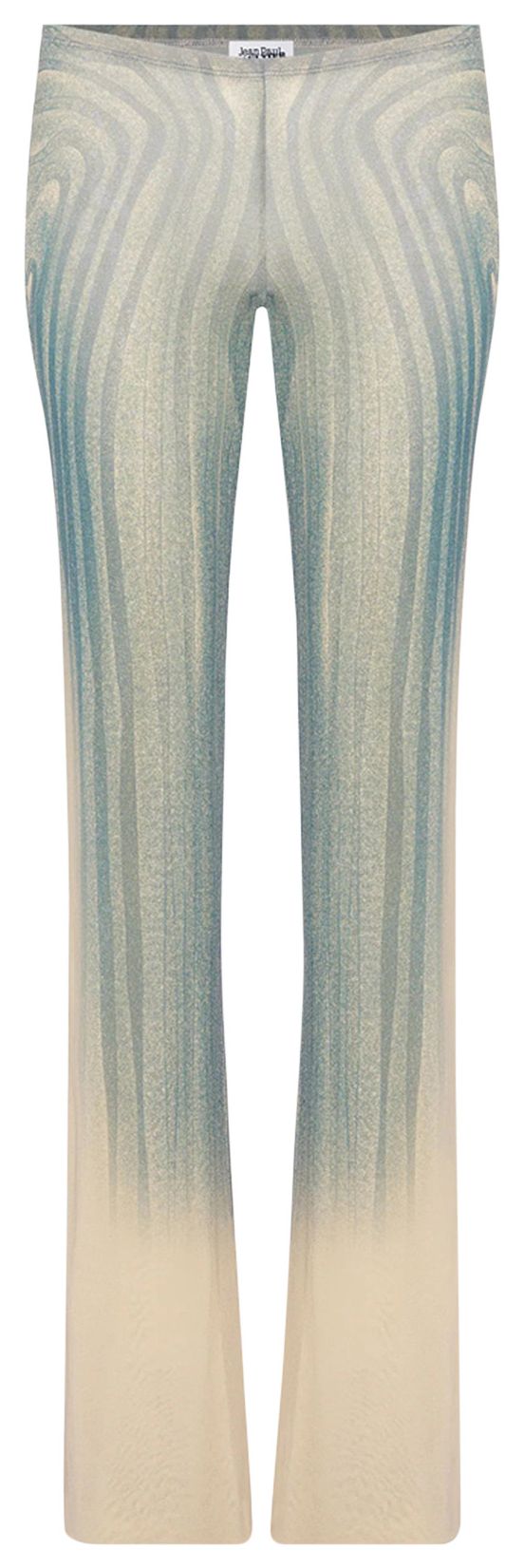 Jean Paul Gaultier Spiral Printed Mesh Trouser EcruAqua