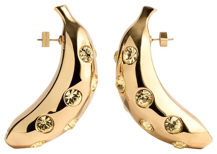 Jacquemus Les Boucles Bananes GoldYellow