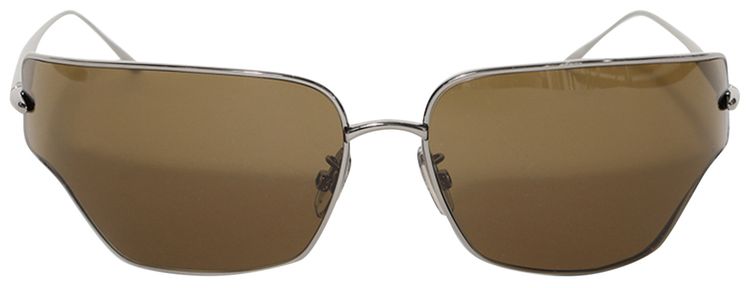 Loewe Aviator Sunglasses Shiny Light RutheniumGreen