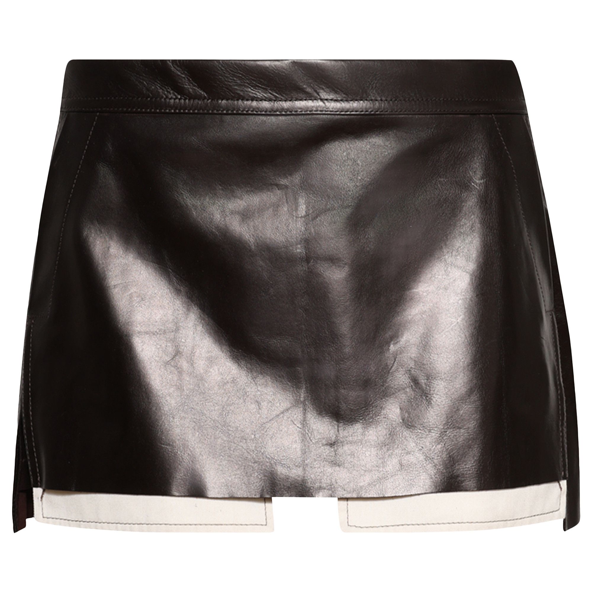 RICK OWENS フォクカットオフシッフミニスカト RP01E7371SCT 14 RICK OWENS】カットオフ ミニスカート