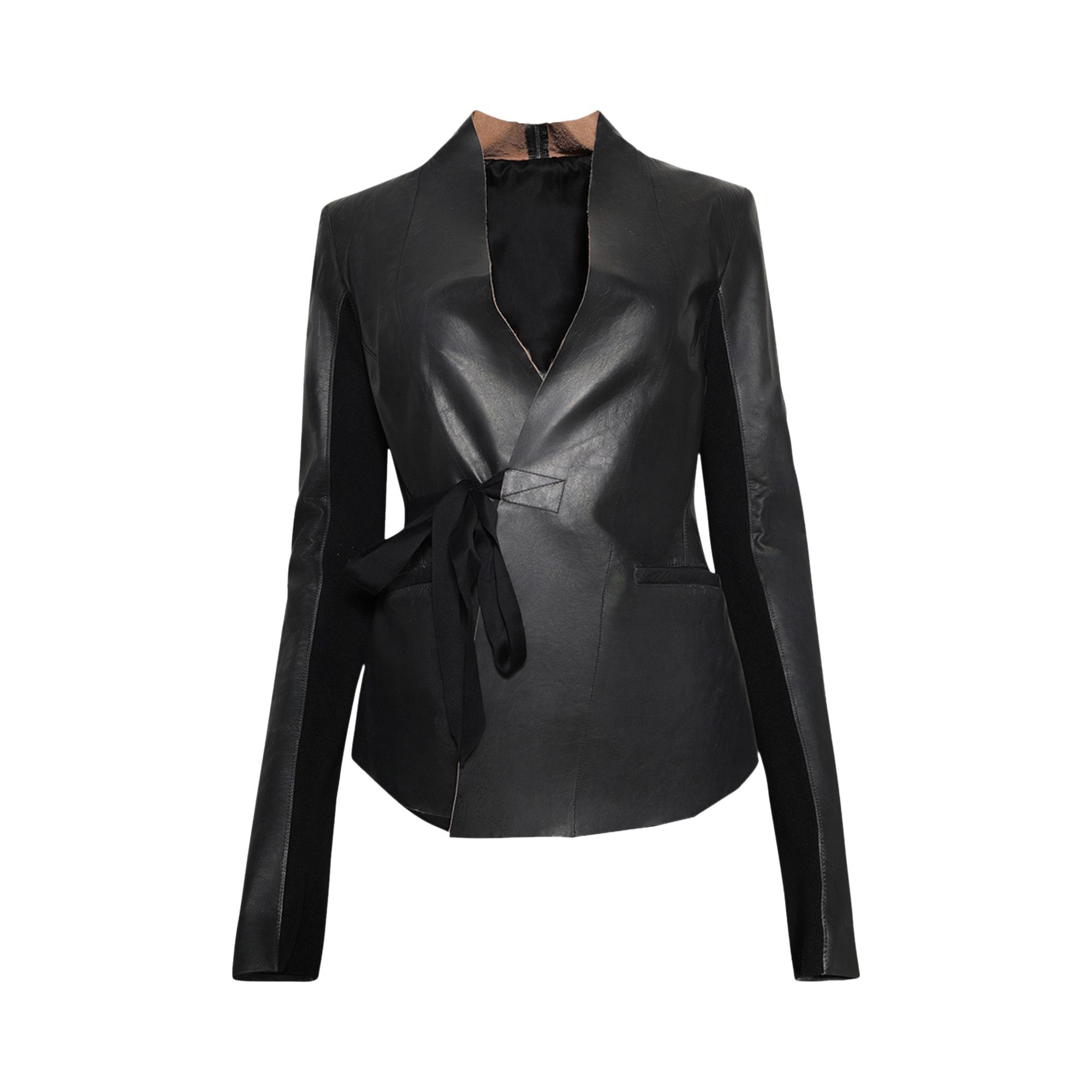 Buy Rick Owens Leather Jacket 'Black' - RP01E7749 LTP 09
