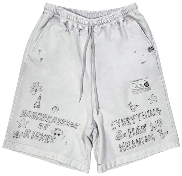 Maison Mihara Yasuhiro Bleached Shorts Pink