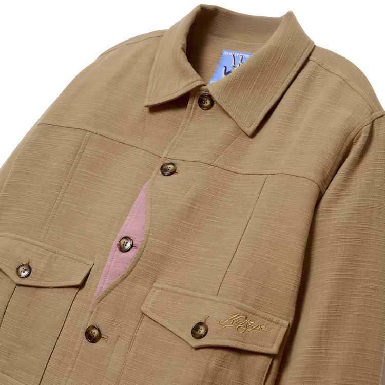 KidSuper Pocket Detail Cropped Coat Light Brown