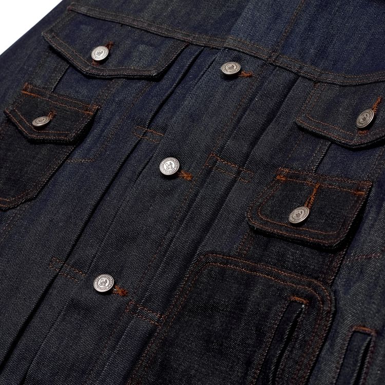 KidSuper Raw Denim Multi Pocket Jacket Indigo