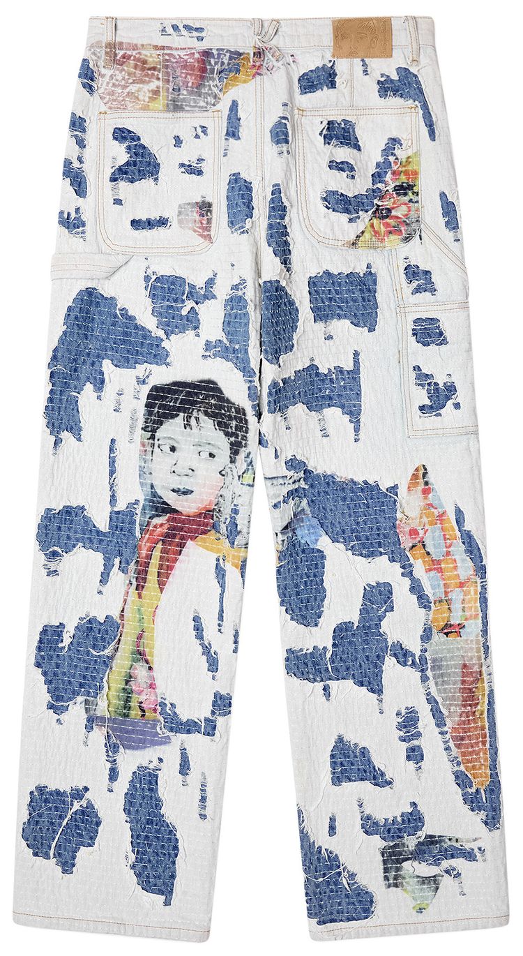 KidSuper Boro Stitched Double Knee Pant Multicolor