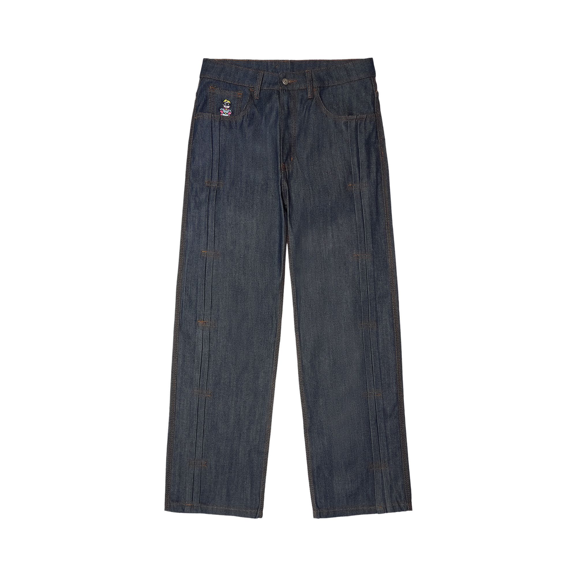 【U LAN】Summer bijou raw denim pants Buy KidSuper Raw Denim Pleated Jeans 'Indigo' - SS25 PT 05