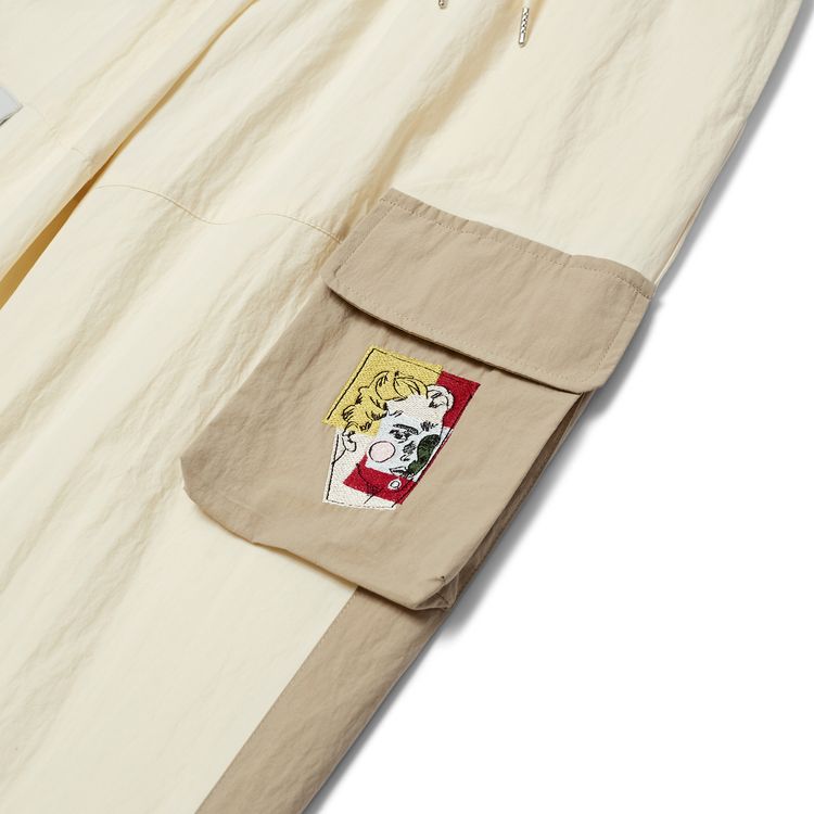 KidSuper Cargo Pocket Track Pants Cream