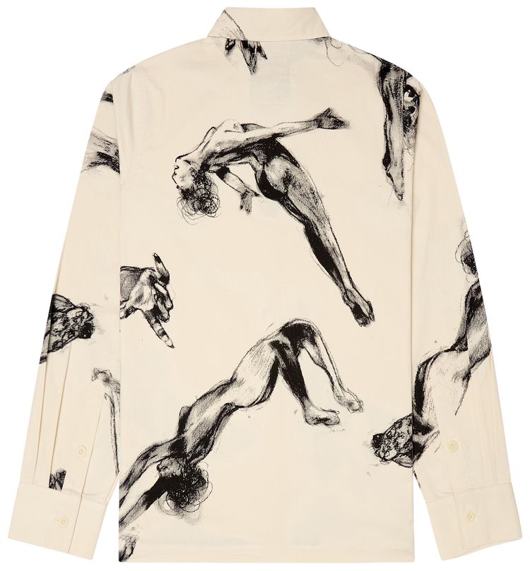 KidSuper Trapeze Performer Button Up Cream