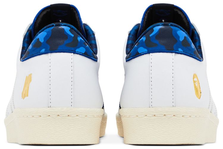 Undefeated x A Bathing Ape x Superstars 80v White Blue
