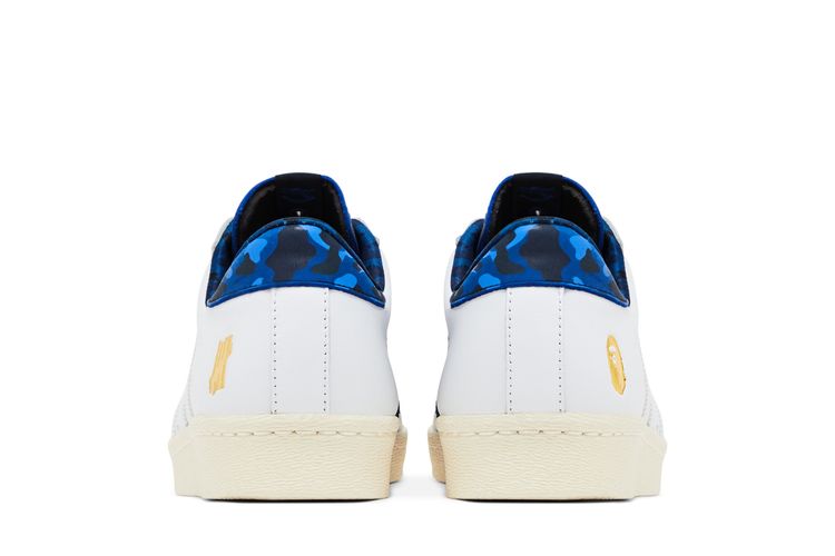 Buy Undefeated x A Bathing Ape x Adidas Superstars 80v 'White Blue