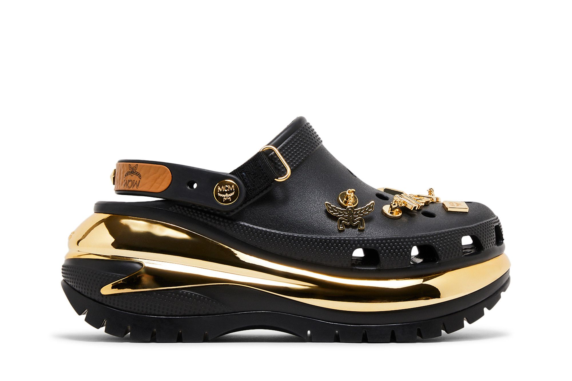[MCM]★MCM x CROCS CLOGS AND BELT BAG BRACELET MCM x Crocs Mega Crush Clog w/Belt Bag Bracelet Black size