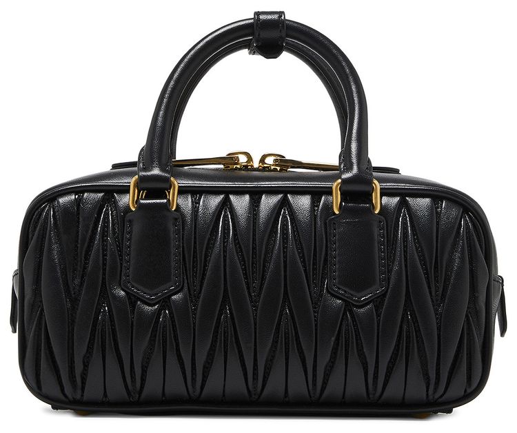 Miu Miu Arcadie Matelasse Nappa Bag Black