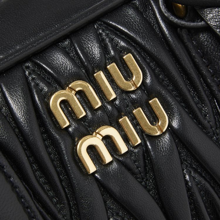 Miu Miu Arcadie Matelasse Nappa Bag Black