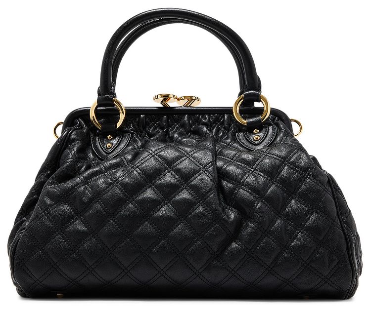 Marc Jacobs Re Edition Quilted Leather Stam Bag Black