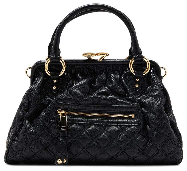 Marc Jacobs Re Edition Quilted Leather Stam Bag Black