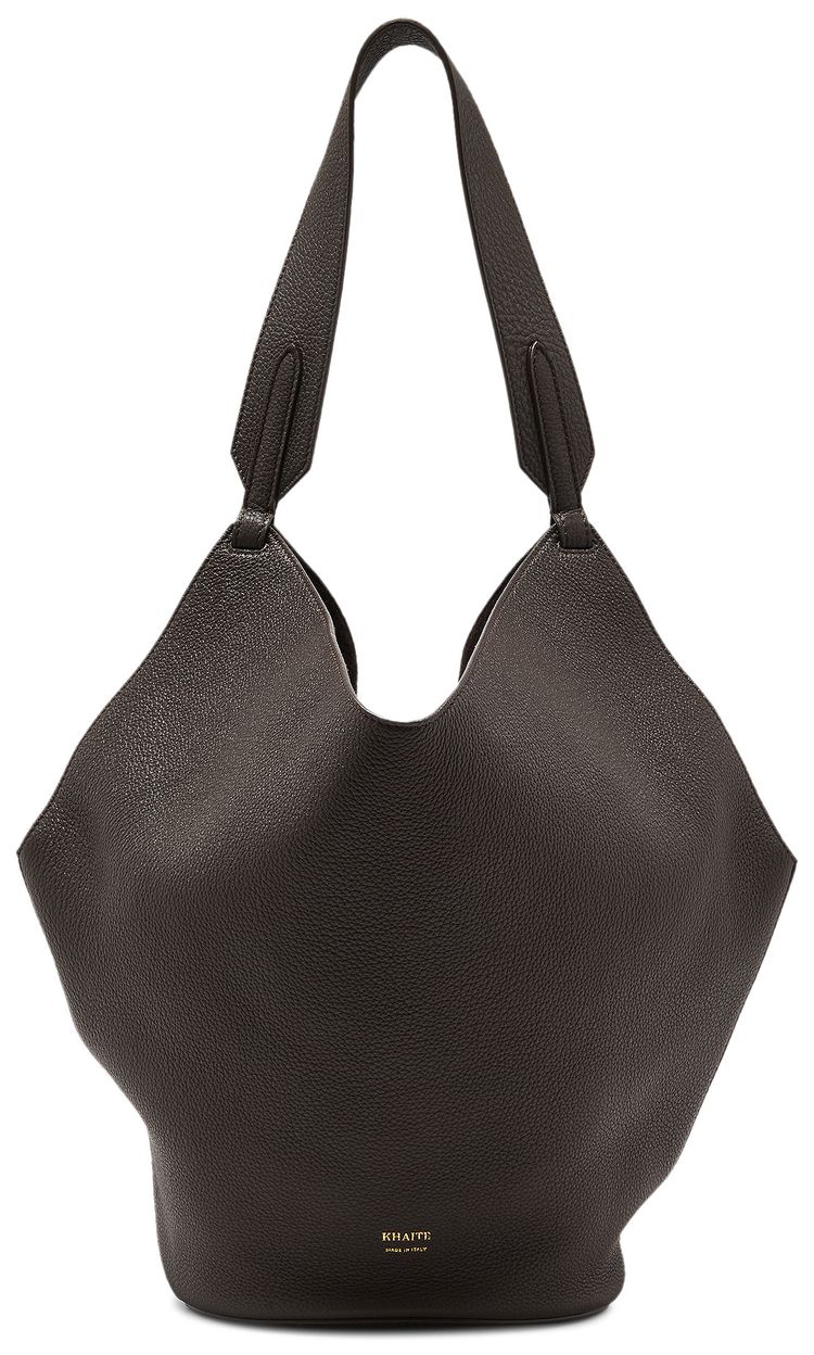 Khaite Small Lotus Tote Bag Dark Brown