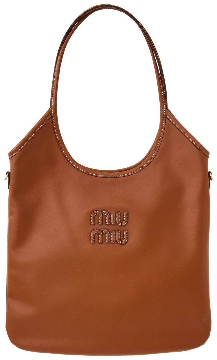 Miu Miu Ivy Leather Bag Brown