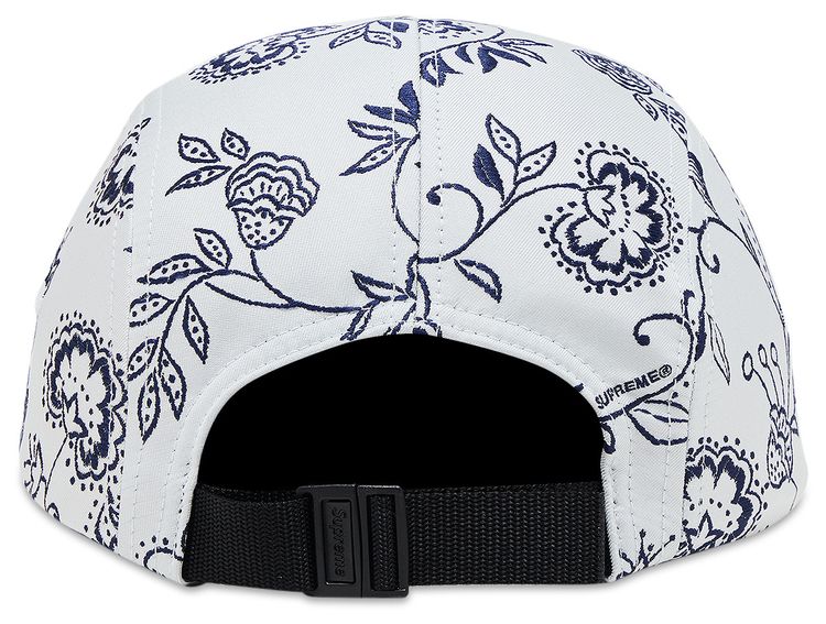Supreme Floral Jacquard Camp Cap White