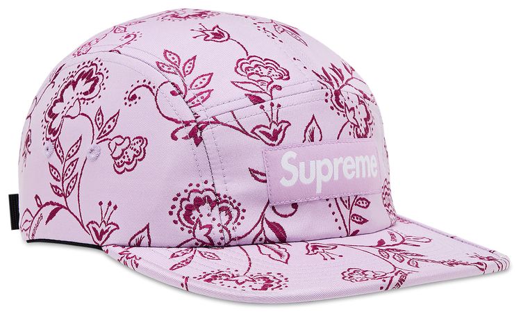 Supreme Floral Jacquard Camp Cap Lavender