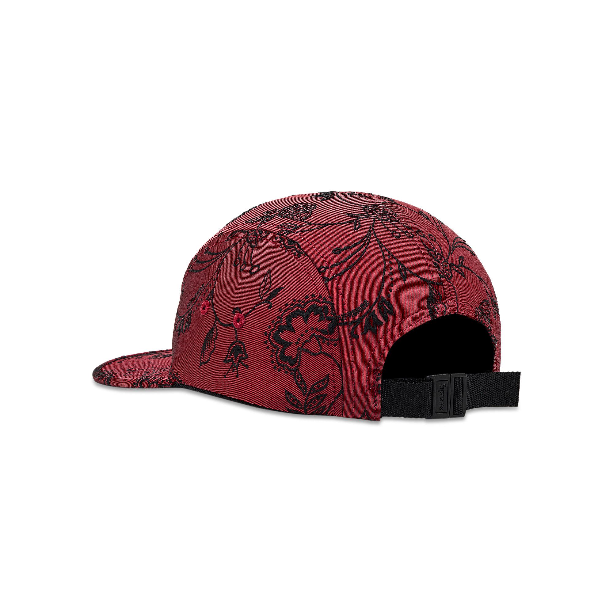 帽子 Supreme Floral Jacquard Camp Cap Supreme Floral Jacquard Camp Cap Black - SS25 - US