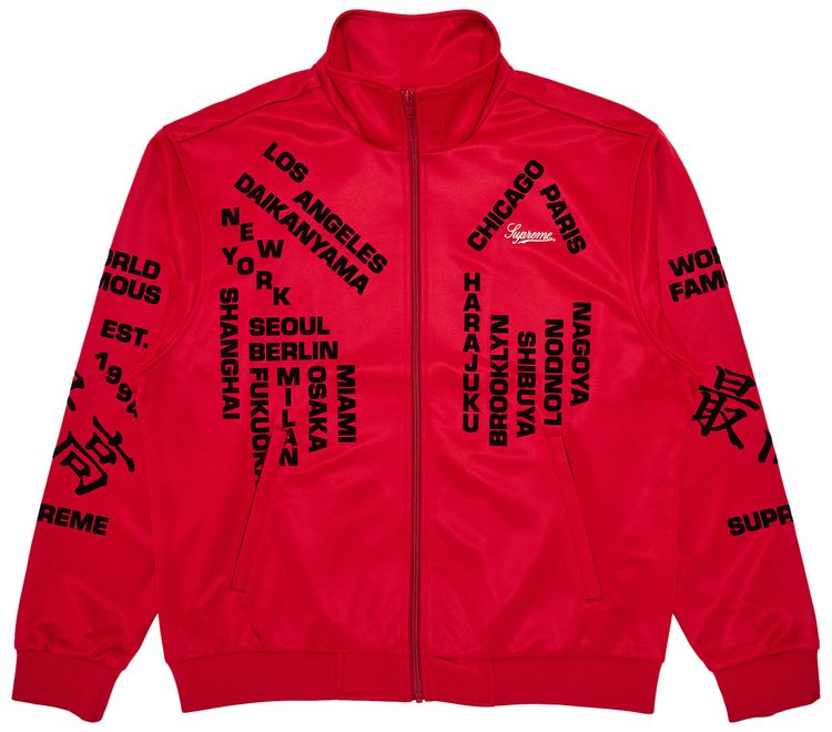 Supreme Worldwide Tricot Track Jacket Red