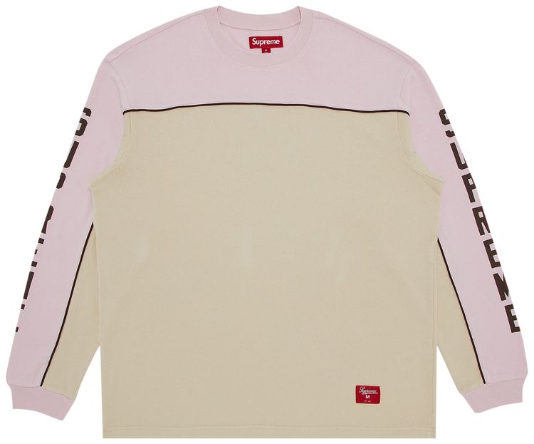 Supreme Paneled Piping Long Sleeve Top Tan