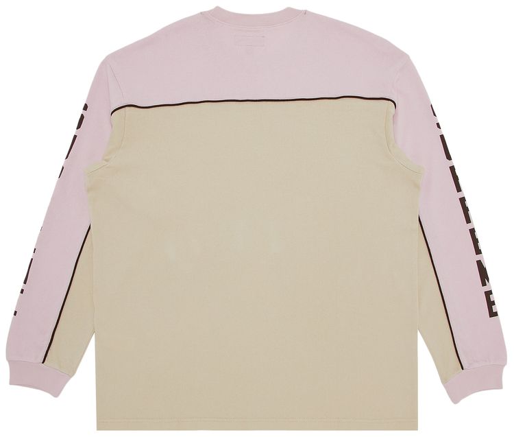 Supreme Paneled Piping Long Sleeve Top Tan