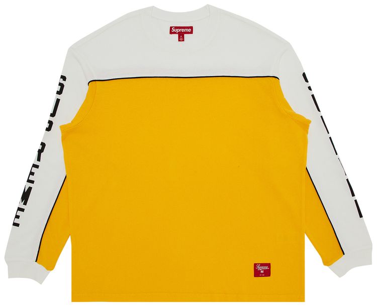 Supreme Paneled Piping Long Sleeve Top Yellow