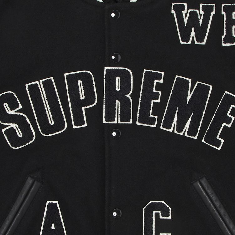 Supreme Praises Varsity Jacket Black