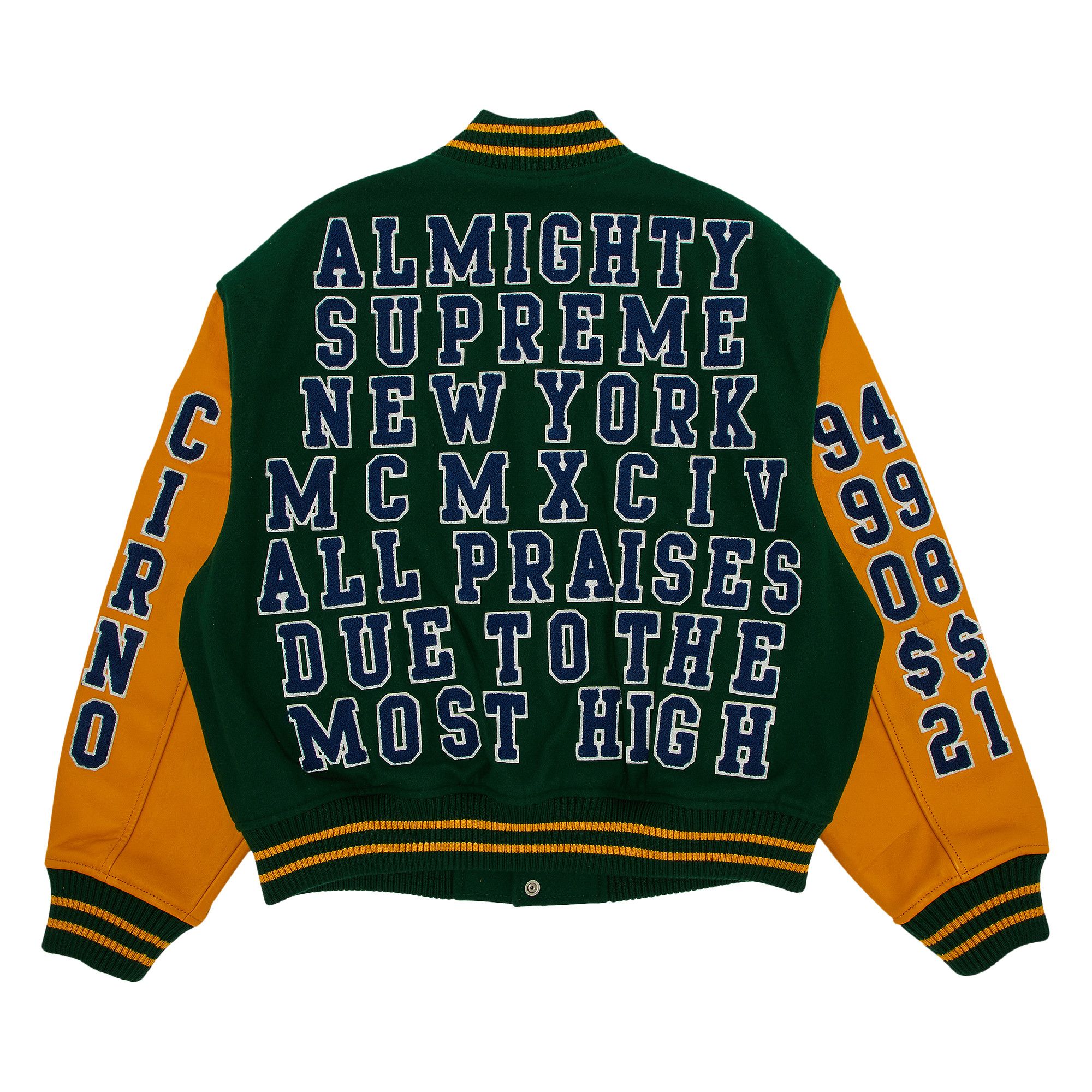 Buy Supreme Praises Varsity Jacket 'Green' - SS25J25 GREEN