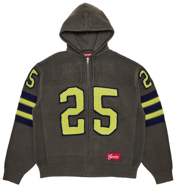 Supreme Sport Zip Up Hooded Sweater Grey